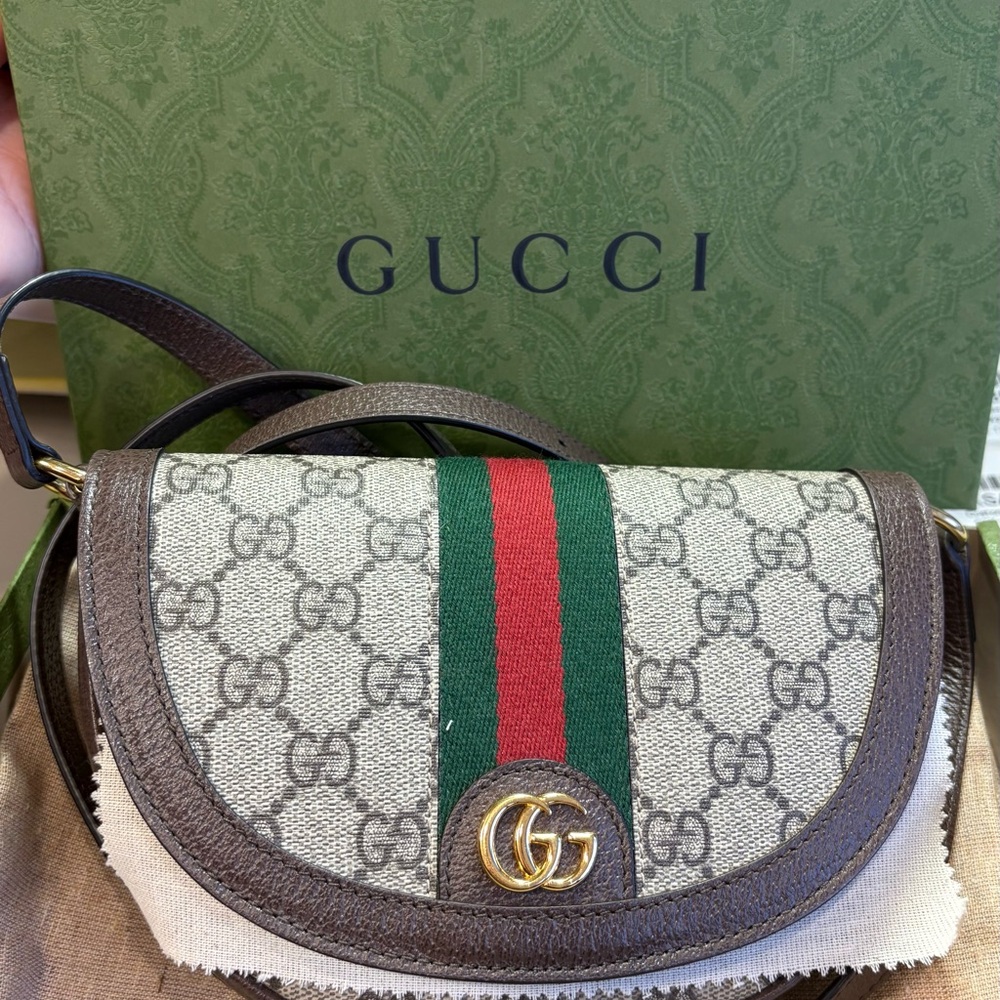 Gucci Beige and Brown Crossbody Bag